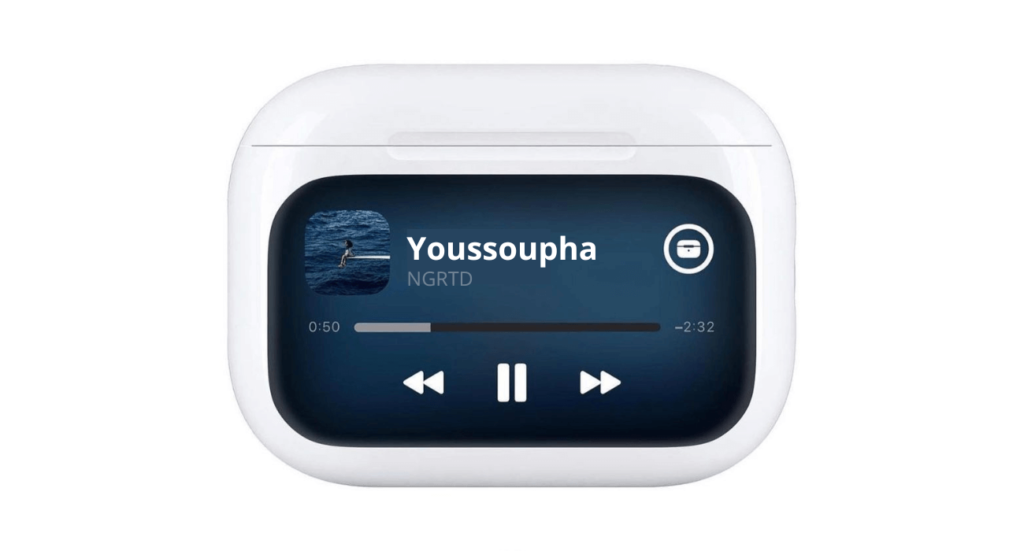 Airpods with touch display